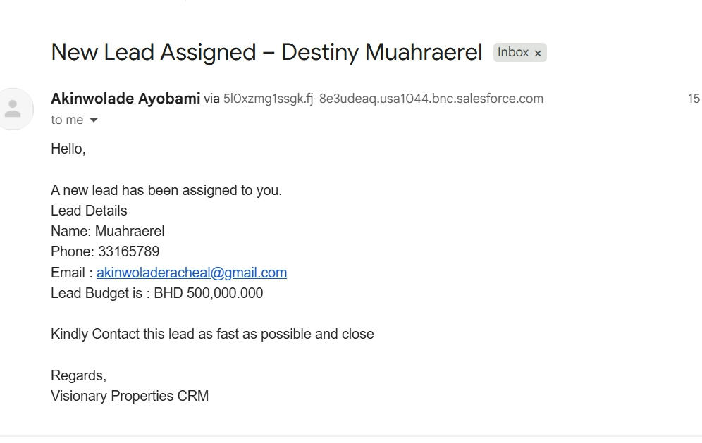 Lead Assignment Rule